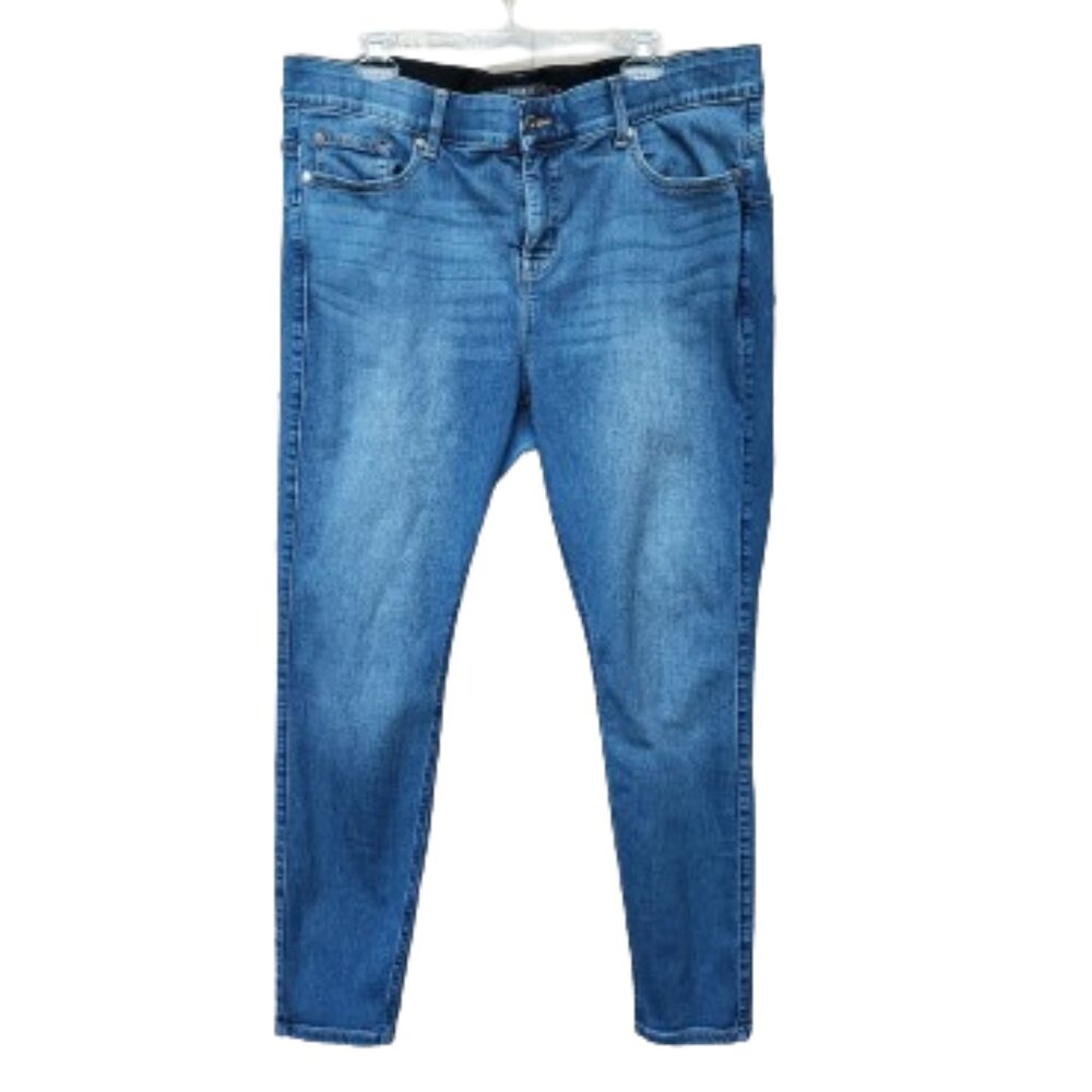 Torrid Plus Blue Jeans Bombshell Skinny Comfort Waist Stretch 13591436 Cotton